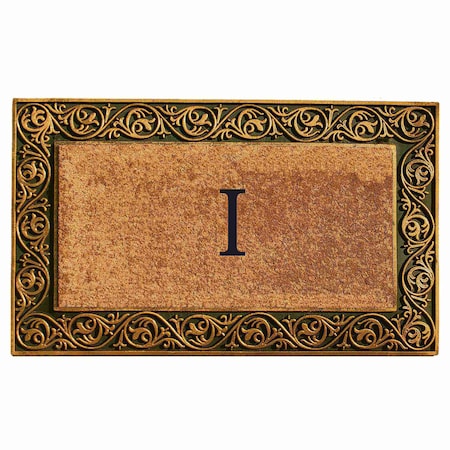 Monogram Door Mat, Gold, Black, Natural, 18 in W x 30 in L